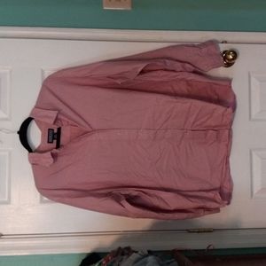 Lands End Pink Stripe Dress Shirt